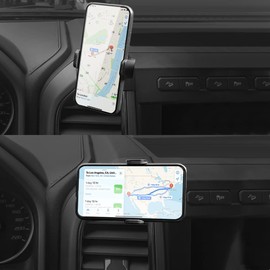 BEERTE Car Phone Holder fit for Ford F-150 F150 2015-2020 Electric Clamping Mobile Phone Mount 360-degree Rotatable and Adjustable,Safe and Convenient Phone Navigation for 4-7 inches Smartphone