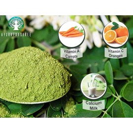 AYURVEDASHREE Moringa Leaf Powder 50 Gm I Moringa Olifera Powder I Lab Tested for Purity I Non GMO I GMP Certified I Vegan