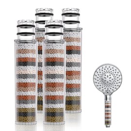 SR SUN RISE Shower Filter for Handheld Shower Head, 4 Pack Replacement Filters for Hard Water Remove Chlorine and Harmful Substances Only Fits SR SUN RISE Shower Head