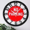 25cm Retro Iron Round Wall Clock with Elegant Hands Clear