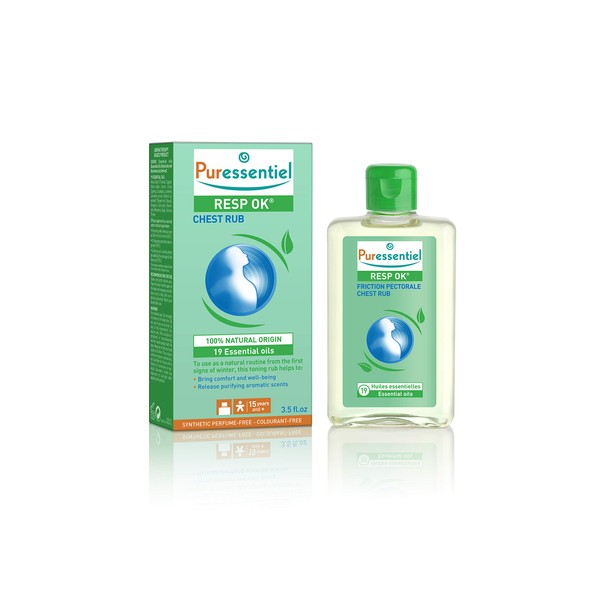 Puressentiel Resp OK Chest Rub 100ml - 100% Natural Origin - Confort & Well-Being - Massage onto The Chest - Non-Greasy Lotion