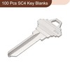sourcing map 100pcs Key Blanks SC4 Brass Key Blanks Uncut
