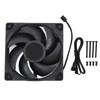 120mm Case Fan, 4pin PWM Silent Computer Fan, 3000RPM Double