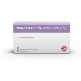 PARI PARI MucoClear 3% NaCl Inhalationslösung - Hypertone Kochsalzlösung zum Inhalieren - 20 Ampullen je 4 ml