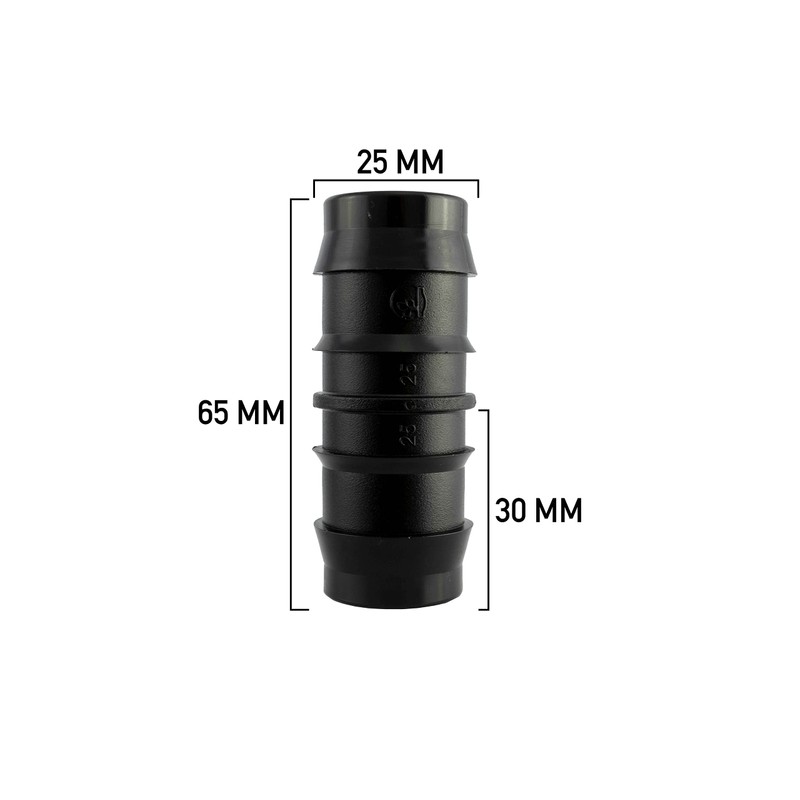 25mm 1" Straight Plastic Barbed TUBING Connector Fish Pond Pipe