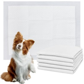 Disposable Underpads with Leak-Proof Quick-Dry Design for Incontinence, Absorbent & Won’t Leak Pads for Dogs and Puppy Potty Training,5 Count 24 x 24 Inch Home Protection Pads -White