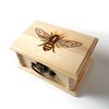 Honey Bee Latched Wooden Box - Free Engraved Personalization, Engraved