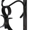Souliron Hanging Hurricane Glass Wall Sconce Candle Holder Black Metal