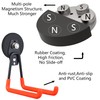 MUTUACTOR 2PC Black Storage Hooks with Anti-Scratch Magnetic Base Heavy