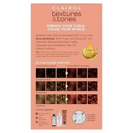 Clairol Textures & Tones Permanent Hair Dye, 8RO Sunset Copper Hair Color, Pack of 4