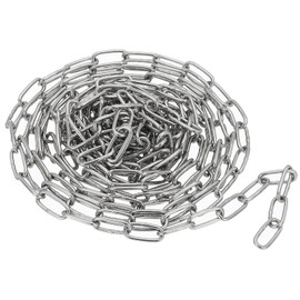 PATIKIL Stainless Steel Link Chain, 304 Stainless Steel Metal Chain Small Link Proof Coil Chain Light Duty Utility Chain for Home Swing Anti-Theft, Silver