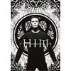 Heart Rock Original Flag Him Tombstone Poster, Fabric, Multicoloured, 110X75X0.1 cm