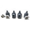 4PCS x Shower Door Rollers(4xBottom),Roller Diameter 19/22/23/25/27mm, for The Bathroom