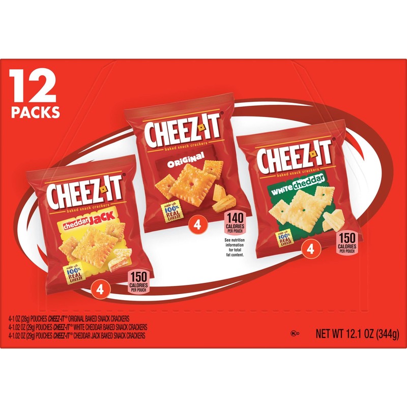 Cheez-It Cheese Crackers, Baked Snack Crackers, Lunch Snacks, Variety Pack,
