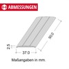 Gedotec Transition Profile for Screwing Aluminium Silver 90 cm Length