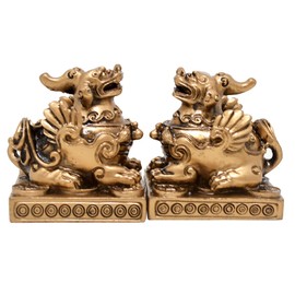 Feng Shui Pair of Pi Xiu/piyao Statue Figurine+ Free Mxsabrina Red String Bracelet J1027