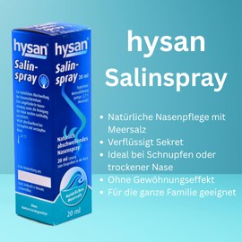 Salinspray 1x 20 ml I Natürlich abschwellendes Nasenspray I hypertone Meersalzlösung I Bei Schnupfen & zur Befeuchtung der Nasenschleimhaut I Ohne Gewöhnung I Spar-Set plus Pharma Perle give-away