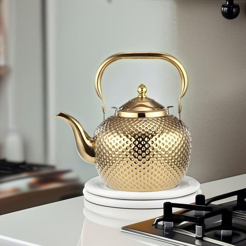 Alunsito Teapot for Stove Top, Stovetop Tea Kettle, Food Grade