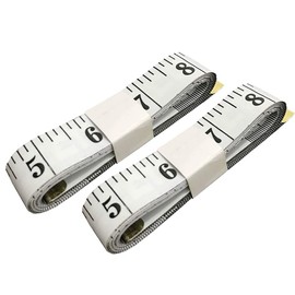 SumVibe 79 Inches/200cm Soft Tape Measure,Pocket Measuring Tape for Body Sewing Tailor Cloth Measurement,White 2-Pack