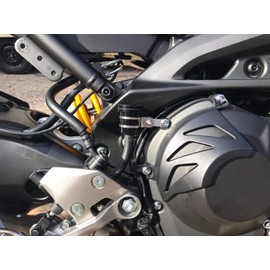 POFET Motorcycle Aluminium Brake Clutch Liquid Reservoir Front or Rear Oil Cup for CBR 125R 150R 1000RR 1100R GROM MSX12 etc. - Yellow