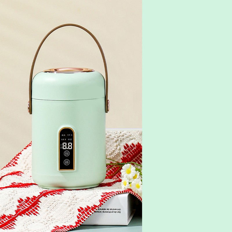 Mini Rice Cooker Efficient Heating Insulated Portable Multifunction Soup Porridge