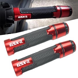 2pcs Motocycle Handlebar Grip Ends Set, Fit with S.uzuki GSXR GSX-R GSXS 600 750 1000 (22mm 7/8" - Red)