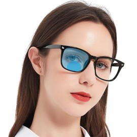 MARE AZZURO Bifocal Reading Glasses 2.00 Women Blue Light Blocking Readers Large Outdoor reader 100 150 200 250 300 350 (Black, 2.0)