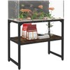 Mondazie 20 Gallon High Rimless Fish Tank Stand with Shelf