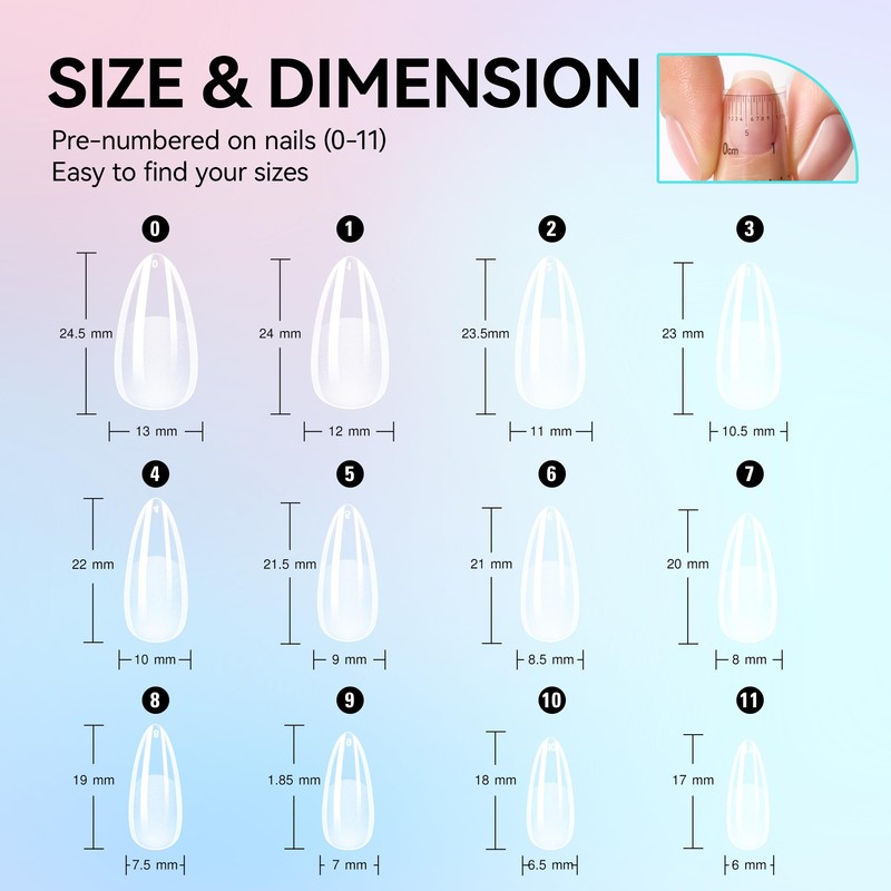 gelike ec 240 pieces short nail tips and nail lamp,