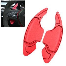 SANRILY Red Aluminum Steering Wheel Shifter Paddle Covers Fit for Infiniti Q50 QX50 Q60 Coupe 2019 and For Nissan Skyline GT Rogue 2021 2022 Paddle Shifter Extension Accessories