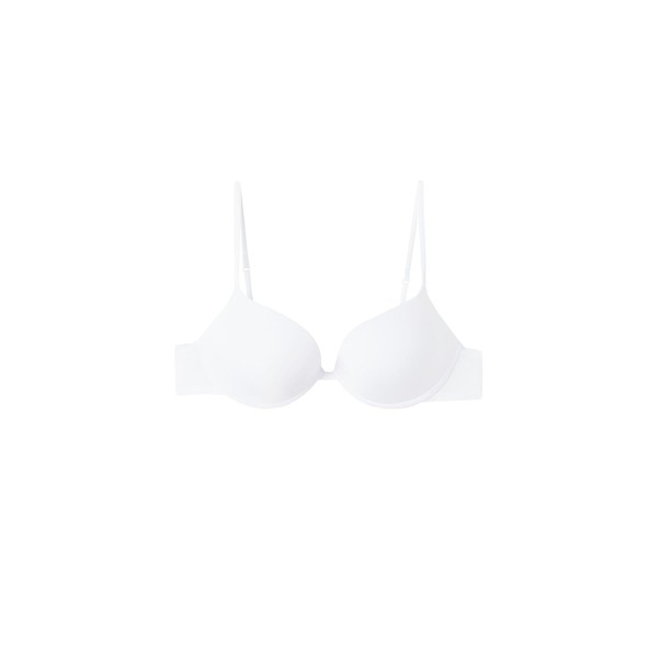 Intimissimi Woman's Bellissima Push-up Bra in Ultralight Microfiber in White,