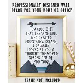 "Same God of Creation- Thought We Needed You"- 8 x 10"- Spiritual Wall Decor- Modern Typographic Print- Ready to Frame. Home Décor- Office Décor- Christian Gifts. Inspiring Reminder- You Are Special!