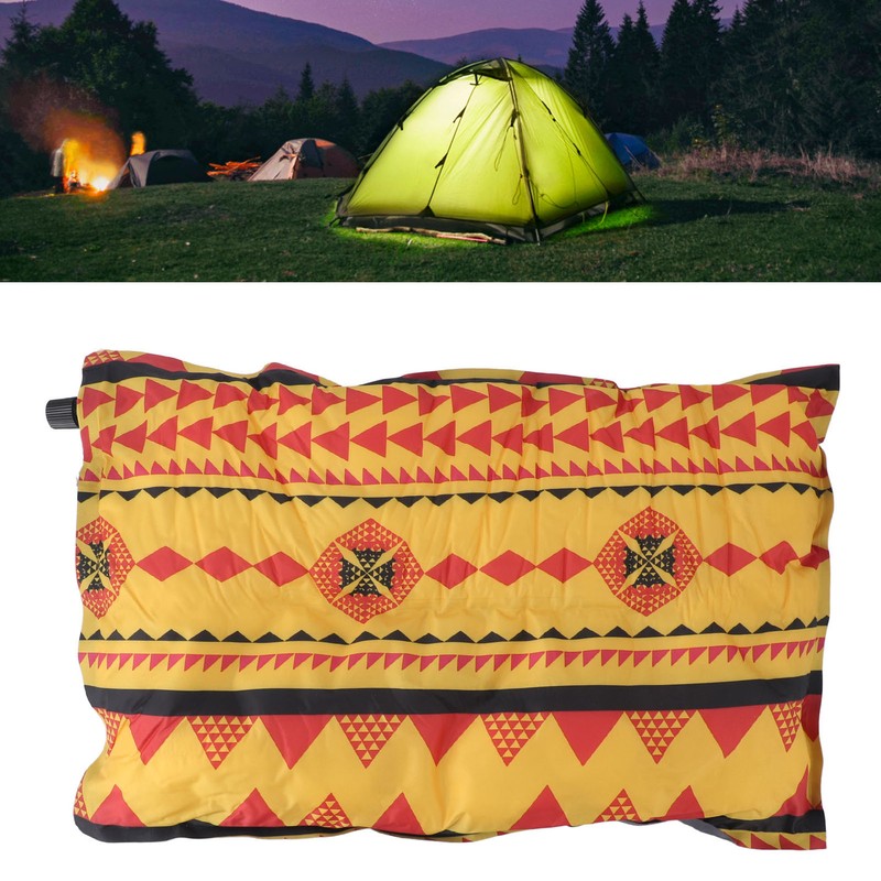 Inflatable Camping Pillow PVC Compressible Lightweight Colorful Automatic Inflatable Pillow