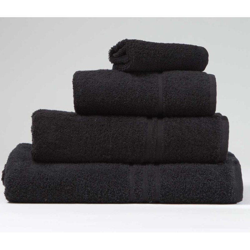 Blue Label 500gsm Plain Hand Towel Black (SEE SIZE OPTIONS)