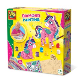 SES Creative 14134 3D Unicorns Diamond Painting 3D Unicorns, Blue, Yellow, Purple, Black, Medium