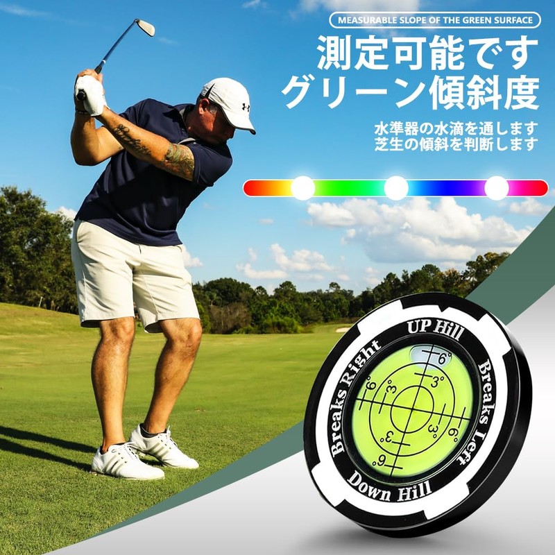 Golf Marker Magnetic Putting Guide High Precision Round Bubble Level