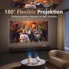 Smart Mini Projector, Upgraded Hi-Fi Mini Projector with 4K 1080P