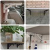 2 Pieces Heavy Duty Metal Folding Shelf Brackets – Triangular