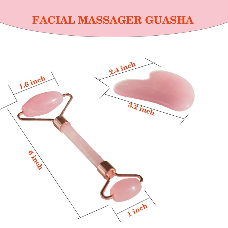 New Upgrade Face Roller and Gua Sha Set, Resin Facial