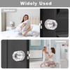 NIZADO 2 Pcs Crystal Privacy Door Knobs Interior, Satin Nickel