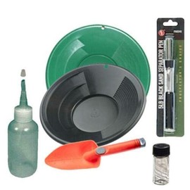 Sluice Monkey 10" Green & Black Gold Pan Panning Kit
