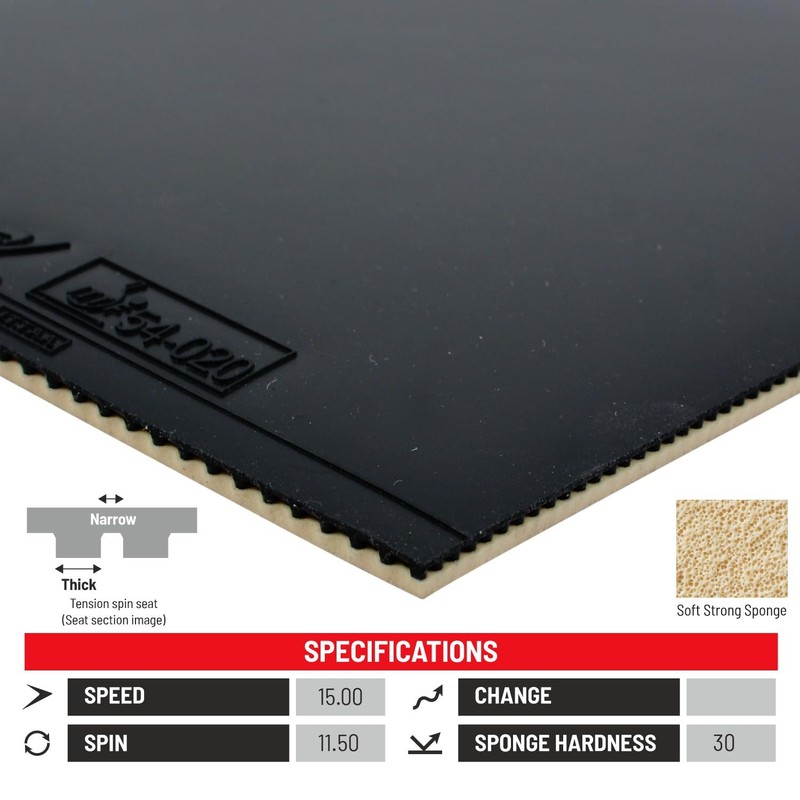 Nittaku NR-8561 NR-8561 Soft Rubber Backing for Table Tennis Flyat
