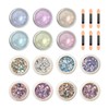 Pack of 6 Nail Powder and 8 Nail Glitter with