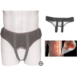 SC Professional Adjustable Soft Hernia Belt Support Truss Brace Reducible Inguinal Abdominal Relief with Removable Pads- Post & Pre Surgery Hernia Belt - for Single or Double Hernia (Large)