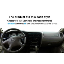 Dash Cover Mat Custom Fit for Toyota Tacoma 1998 1999 2000 2001 2002 2003 2004, Dashboard Cover Pad Carpet Protector (Dark Gray) F83