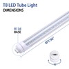 TRLIFE R17D/HO 8FT LED Bulbs, V Shaped Dual Row Clear