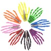 Qeesio 8Pcs Mixed Color Hair Claws 3" Length Skeleton Hand