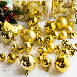 Christmas Balls Ornaments 30Pack Shiny Balls Shatterproof Christmas Tree Decorations Set Festive Party Hanging Window Christmas Tree with Hanging Rope