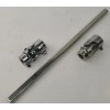 CNC 12" Polished Steering Shaft + 2 Chrome U Joints