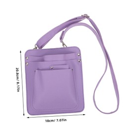 Operitacx PU Tool Bag Waist Pouch Organizer for Florists Crossbody Carrier with Multi Pockets for Flower Arranging Pruning Shears Holder for Garden Tools Portable Floral Kit